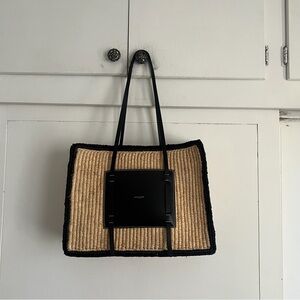 DeMellier Capri Woven Raffia Tote